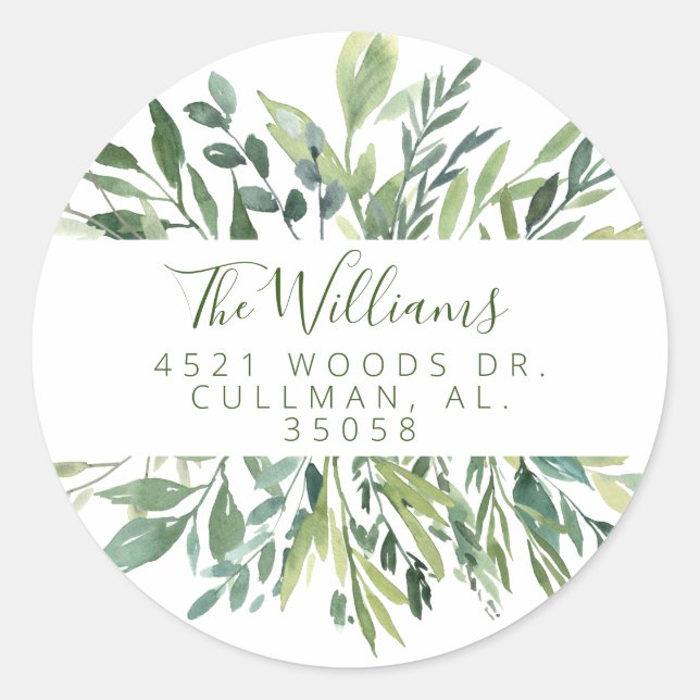 Foilage Return Address Label Seal (Front)