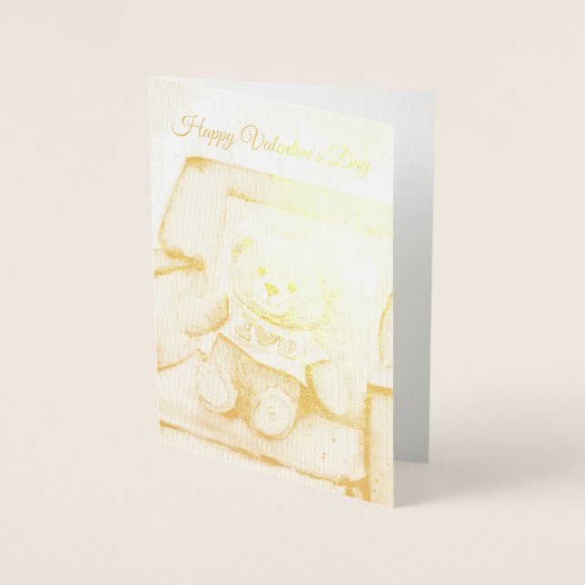 Foiled Card - Happy Valentine's Day greeting card (Front)
