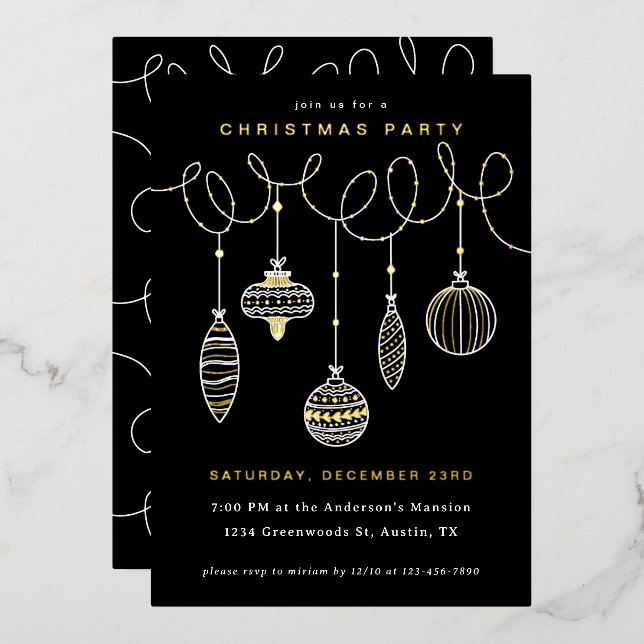 Foiled Pressed Christmas Ornaments (Front/Back)