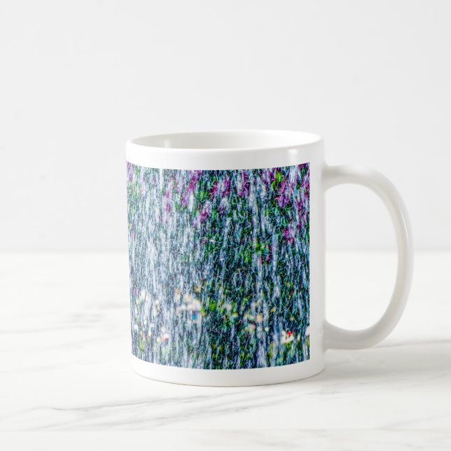 Fointain jets and lilac flowers coffee mug (Right)