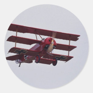 Fokker DR.1 Triplane Classic Round Sticker