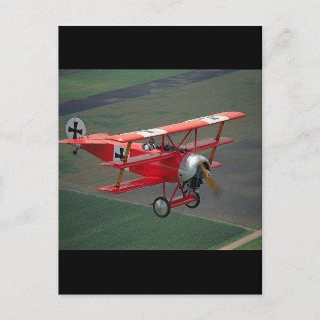 Fokker, triplane replica, 1983_Classic Aviation Postcard (Front)