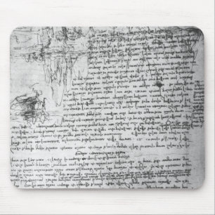 Fol.145v-b, page from Da Vinci's notebook Mouse Pad