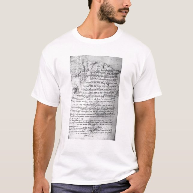 Fol.145v-b, page from Da Vinci's notebook T-Shirt (Front)