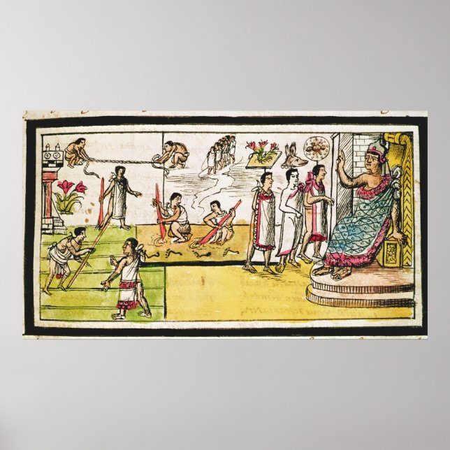 Fol.40r Construction of Tenochtitlan, 1579 Poster (Front)