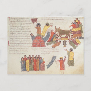 Fol.46r Adoration of the Golden Calf Postcard