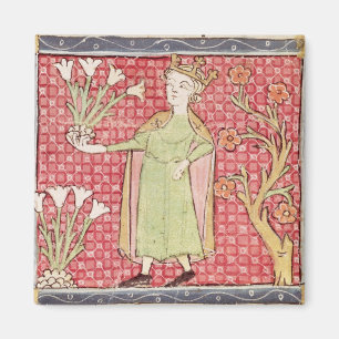 Fol.58v April: Picking Flowers Magnet