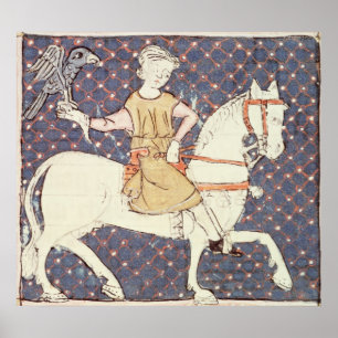 Fol.58v May: Falconry Poster