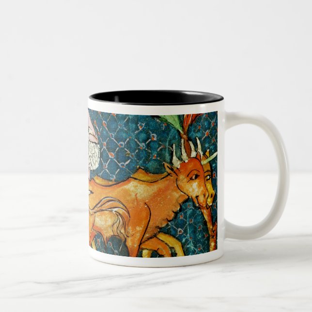 Fol.59r October: Ploughing Two-Tone Coffee Mug (Right)