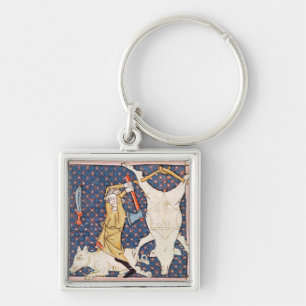 Fol.59v December: Killing Pigs Key Ring