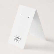 Fold Over Earring Card With Logo at Bottom