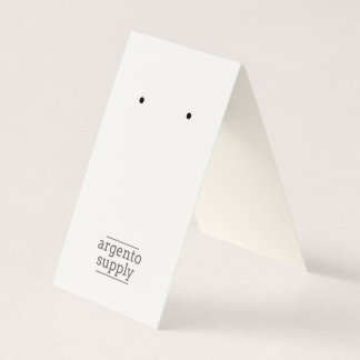 Fold Over Earring Card With Logo at Bottom
