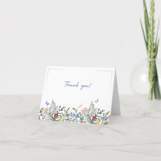 Foldable Floral Thank You Card