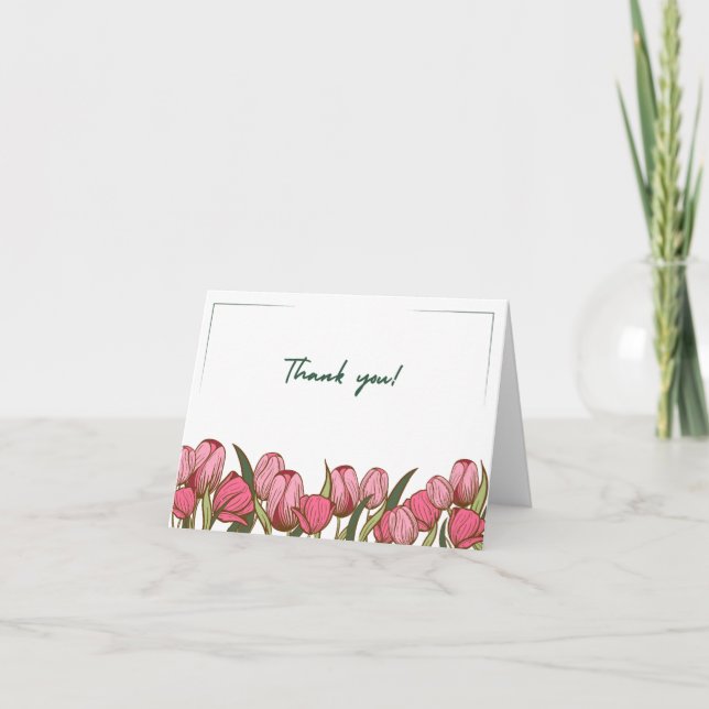 Foldable Floral Thank You Card (Front)