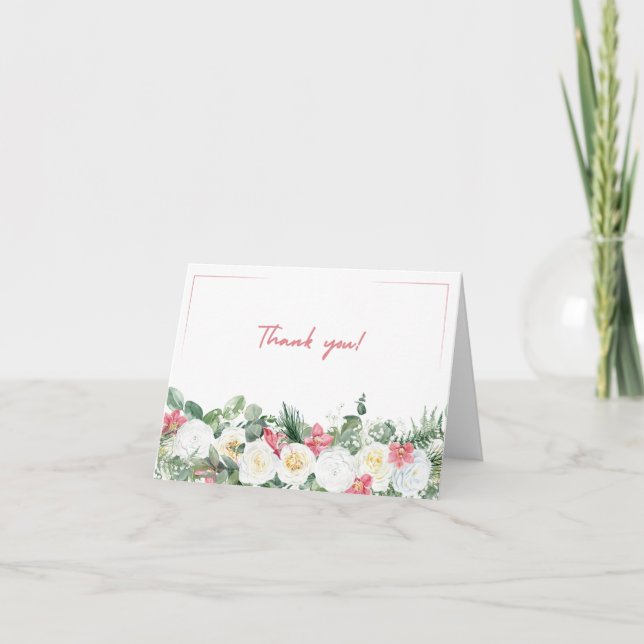 Foldable Floral Thank You Card (Front)