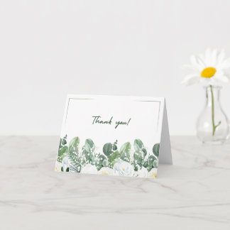 Foldable Floral Thank You Card