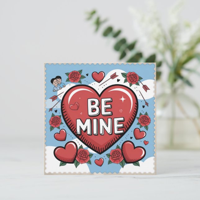 Foldable Printable Valentine’s Day Cards To Colour (Standing Front)