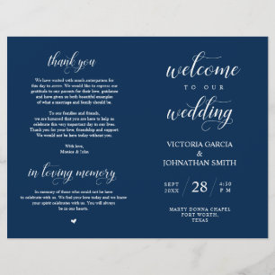 Foldable Welcome to our Wedding Ceremony