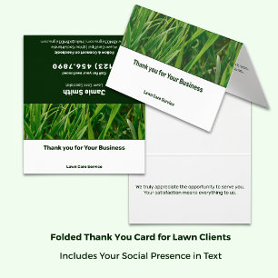 Folded 3.5x2 Basic – Lawn Care Thank You Card