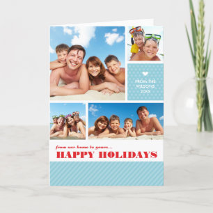FOLDED 4 PHOTO CHRISTMAS CARD :: multi photo 3