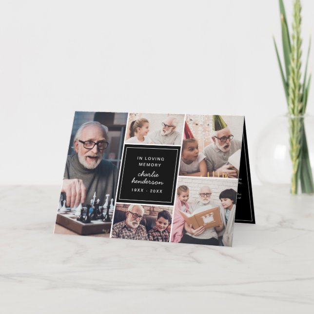 Folded 5-Photo In Loving Memory Funeral/Memorial Programme (Front)