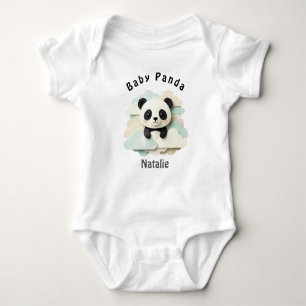 Folded Baby Panda Cute Origami Bodysuit