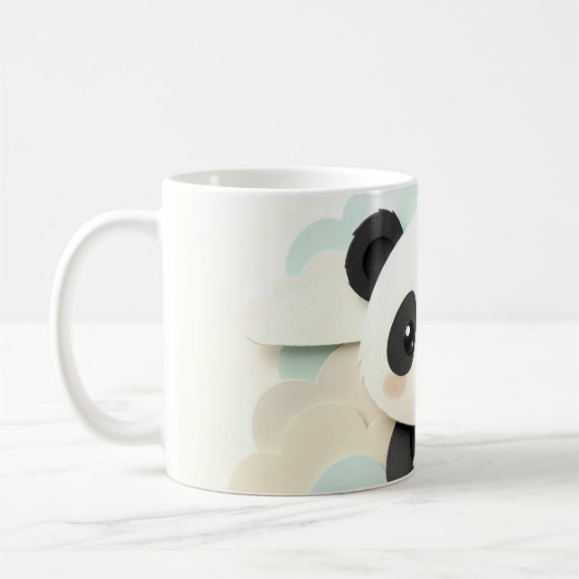 Folded Baby Panda | Cute Origami  Coffee Mug (Left)