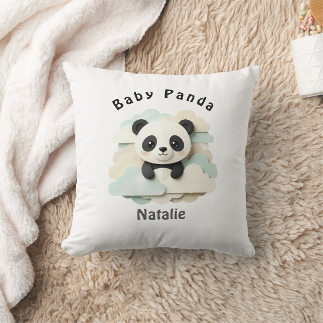 Folded Baby Panda | Cute Origami  Cushion (Blanket)