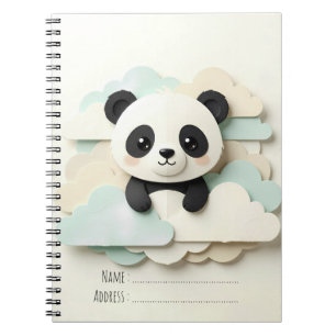 Folded Baby Panda Cute Origami Notebook