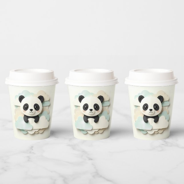 Folded Baby Panda | Cute Origami  Paper Cups (Multi)