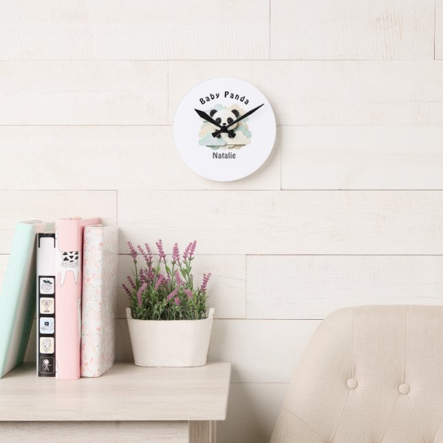 Folded Baby Panda | Cute Origami  Round Clock (Reading Room)