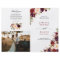 Folded Burgundy Marsala Wedding Program Booklet