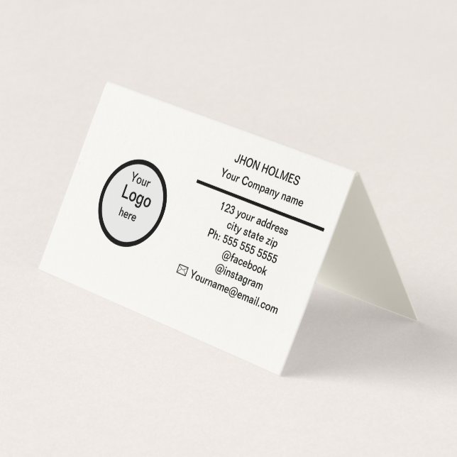 Folded Business Card (Front)