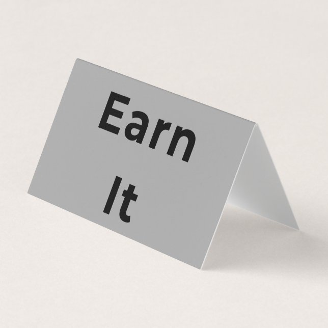 Folded business card (Front)