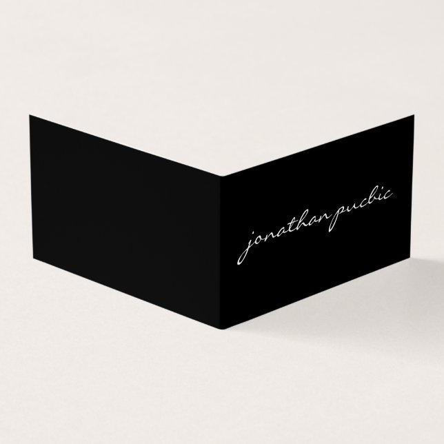 Folded Business Card Modern Simple Elegant (Outside)