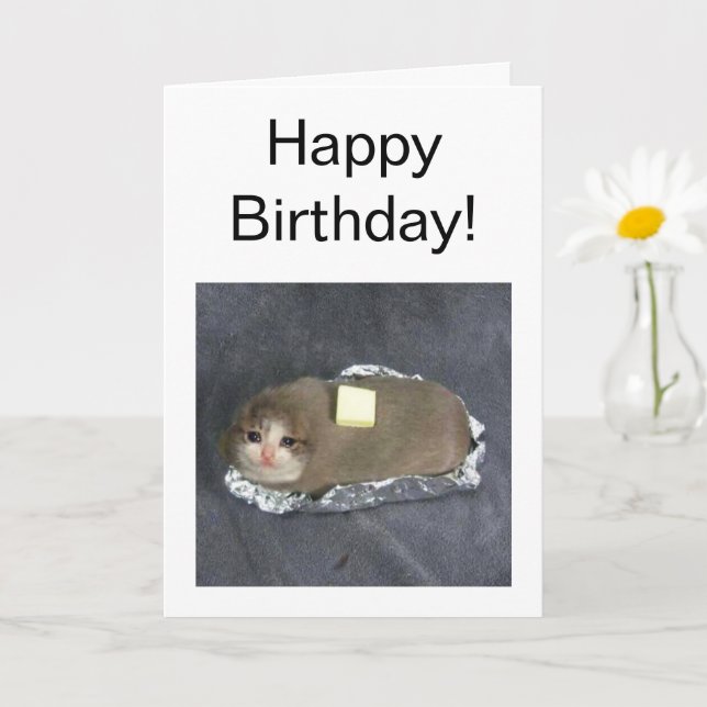 Folded Card Butta Cat  Meme (Small Plant)