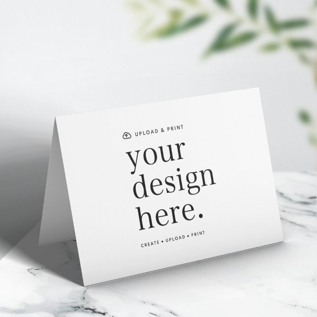 Folded Card Your Design Upload 5" x 7" (Versatile 5x7 folded card template for business, events, weddings, special occasions & more!)