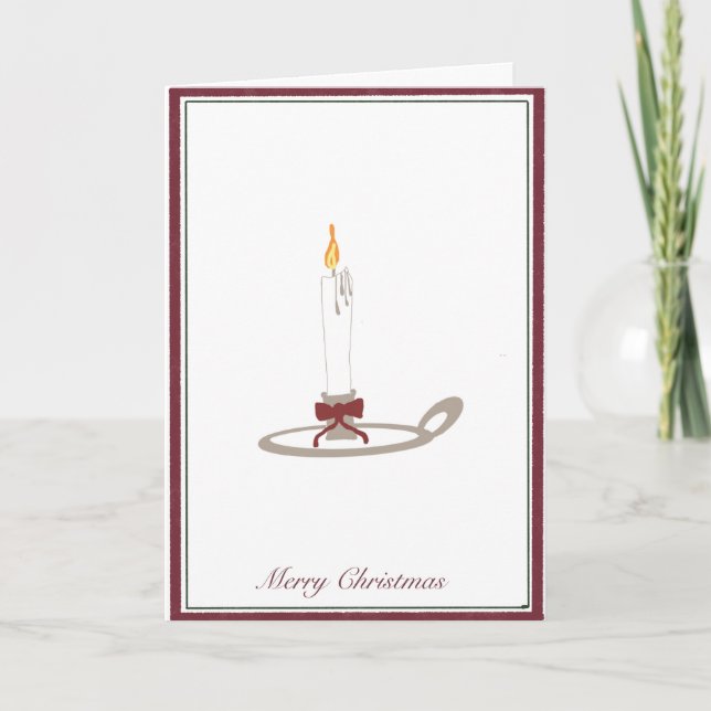 Folded Christmas Greeting Card (candle) (Front)