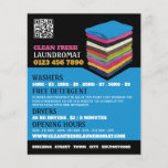 Folded Clothes, Laundromat, Cleaning Service Flyer<br><div class="desc">Folded Clothes,  Laundromat,  Cleaning Service Advertising Flyer by The Business Card Store.</div>