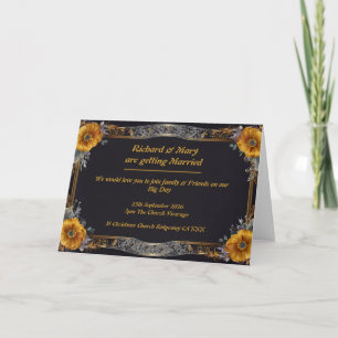 Folded Colourful Floral Wedding Invitation