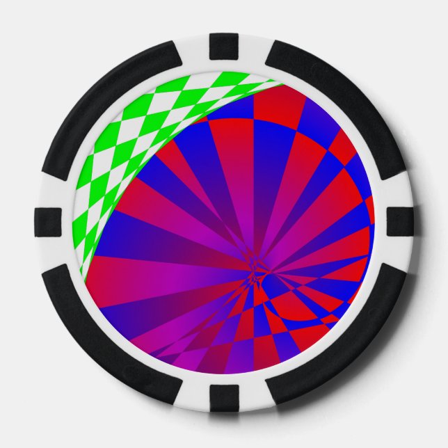 Folded Dimensions by Kenneth Yoncich Poker Chips (Front)