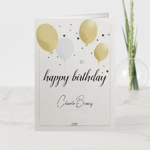 Folded Foil Birthday Card