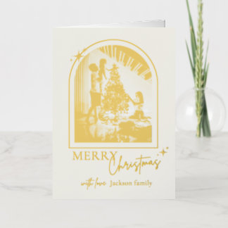 Folded Foil Christmas Greeting Card | Elegant Holi