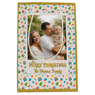 Folded Foil Greeting Card Medium Gift Bag
