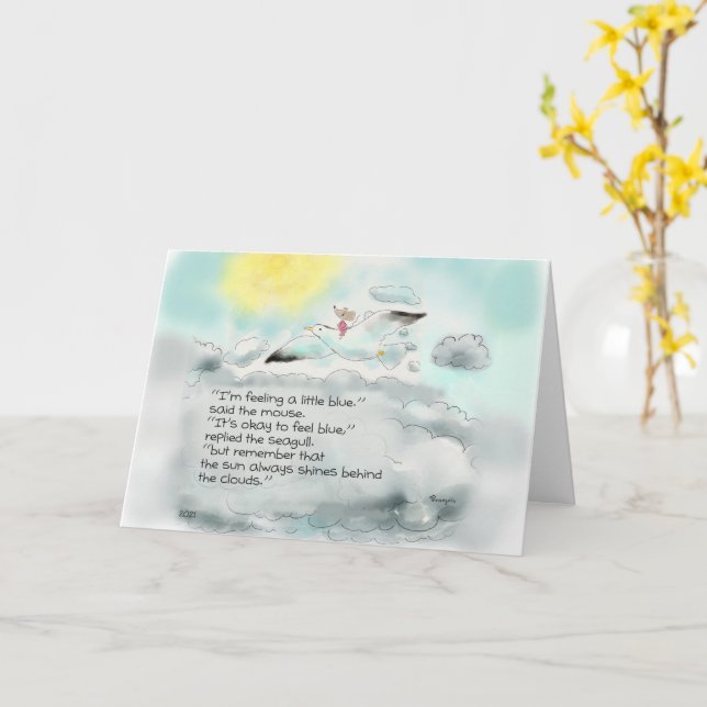 Folded Greeting Card (Yellow Flower)