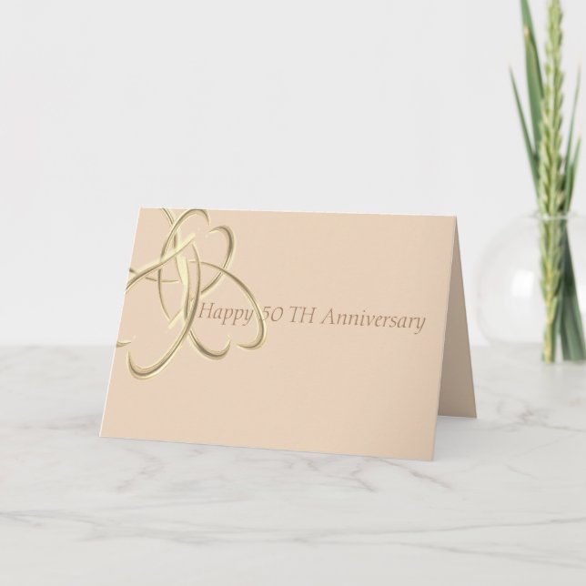 Folded Greeting Card : 50 th Anniversary (Front)