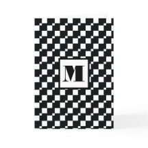 Folded Greeting Card B+W Chequerboard
