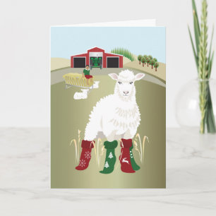 Folded Greeting Card 'Christmas Socks'