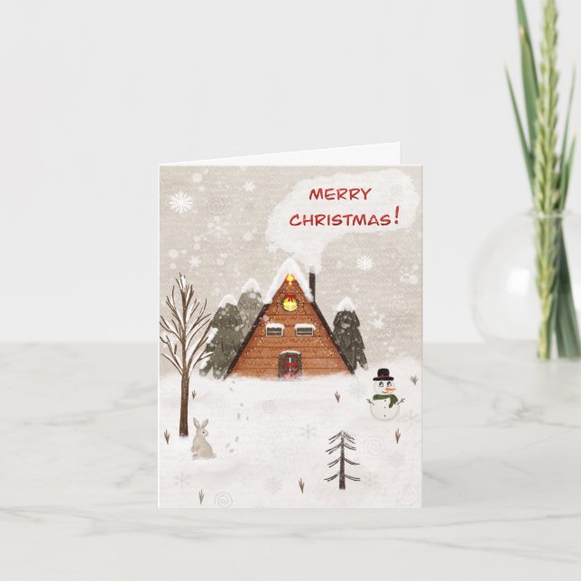 Folded Greeting Card "Cozy Christmas" (Front)
