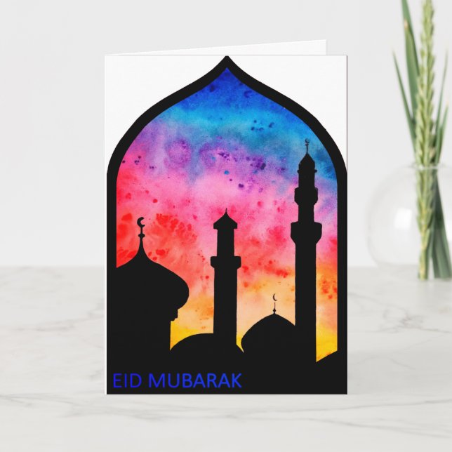 Folded Greeting Card 'Eid Mubarak' (Front)